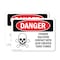 Signmission Cyanide Solution Danger Sign, Plastic, 10in W x 7in L, 2PK OS-2PACK-DS-P-710-L-1113 - alternate 1